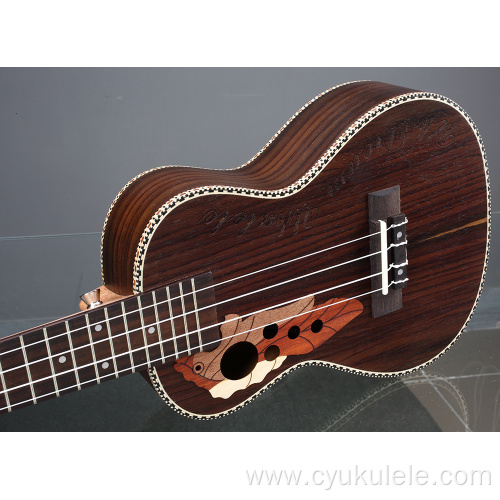 High-end custom fish wood pattern ukulele